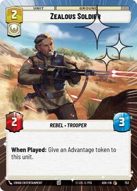 Zealous Soldier (Hyperspace Foil) | Ashes of the Empire | Common | #753