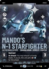 Mando's N-1 Starfighter - Faster than a Fathier (Prestige Foil) | Ashes of the Empire | Rare | #857