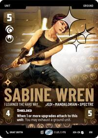 Sabine Wren - I Learned the Hard Way (Prestige Foil) | Ashes of the Empire | Uncommon | #858