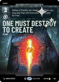 One Must Destroy to Create (Prestige Foil) | Ashes of the Empire | Rare | #863