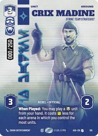 Crix Madine - Strike Team Strategist (Serialized) | Ashes of the Empire | Uncommon | Foil | #915