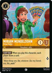 Miriam Mendelsohn - Ticket Holder | Attack of the Vine! | Common | Normal | #9/207