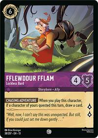 Fflewddur Fflam - Luckless Bard | Attack of the Vine! | Common | Cold Foil | #38/207