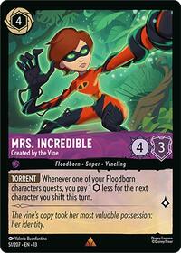 Mrs. Incredible - Created by the Vine | Attack of the Vine! | Rare | Cold Foil | #51/207