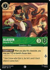 Aladdin - Doing His Part | Attack of the Vine! | Common | Cold Foil | #85/207