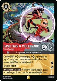 Dash Parr & Violet Parr - Super Siblings | Attack of the Vine! | Legendary | Cold Foil | #133/207