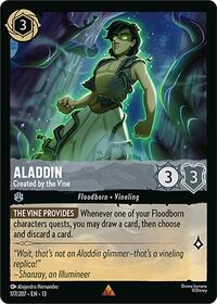 Aladdin - Created by the Vine | Attack of the Vine! | Rare | Cold Foil | #177/207