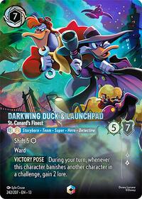 Darkwing Duck & Launchpad - St. Canard's Finest (Enchanted) 242/204 Enchanted Holofoil