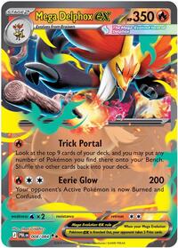 Mega Delphox ex | ME05: Pitch Black | Double Rare | Holofoil | #008/084