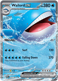 Wailord ex - 016/084 | ME05: Pitch Black | Double Rare | Holofoil | #016/084