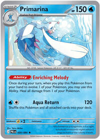 Primarina - 020/084 | ME05: Pitch Black | Rare | Reverse Holofoil | #020/084