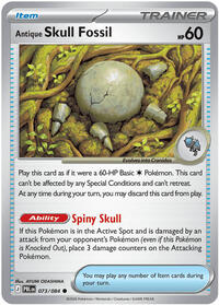 Antique Skull Fossil | ME05: Pitch Black | Common | Reverse Holofoil | #073/084