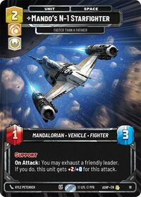 Mando's N-1 Starfighter - Faster than a Fathier | Ashes of the Empire - Weekly Play Promos | Rare | Normal | #18