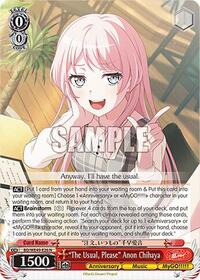 "The Usual, Please" Anon Chihaya | BanG Dream! 10th Anniversary! Premium Booster | Normal | Normal | #BD/WE49-E26