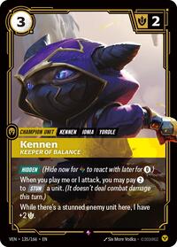 Kennen, Keeper of Balance | Vendetta | Rare | Foil | #135/166