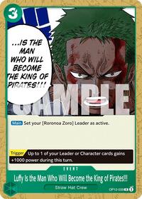 Luffy Is the Man Who Will Become the King of Pirates!!! | Starter Deck 32: GREEN Roronoa Zoro | R | Normal | #OP12-039