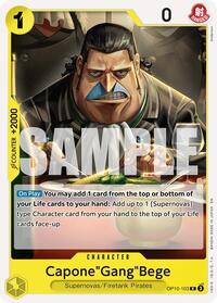 Capone"Gang"Bege | Starter Deck 36: YELLOW Eustass"Captain"Kid | R | Normal | #OP10-103