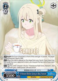 A Moment Before Going to Bed, Nonomi (SR) | Blue Archive The Animation | Super Rare | Normal | #BAV/W129-E089S