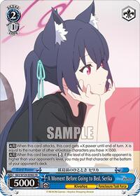 A Moment Before Going to Bed, Serika (SR) | Blue Archive The Animation | Super Rare | Normal | #BAV/W129-E096S