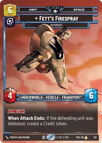 Fett's Firespray - In Pursuit (Prize Wall) (Foil) | Galactic Championship 2026 | Rare | #163