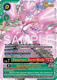 Rosemon: Burst Mode // Aguichant Levres (Alternate Art) | Timeless Bonds | Ultimate Rare | Unspecified | #BT26-050 UR