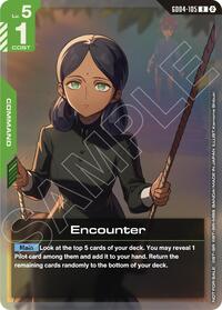 Encounter (Event Pack 02) | Gundam Promotional Cards | Rare | Holofoil | #GD04-105
