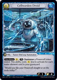 Cellwarden Droid (Interference Curio Foil) | .asphodel/paradise | Uncommon | Unspecified | #150
