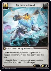 Unbroken Droid (Interference Curio Foil) | .asphodel/paradise | Common | Unspecified | #095
