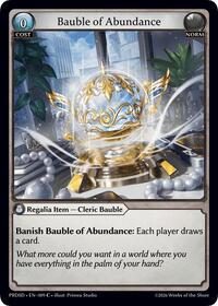 Bauble of Abundance | .asphodel/paradise Starter Decks | Common | Normal | #009
