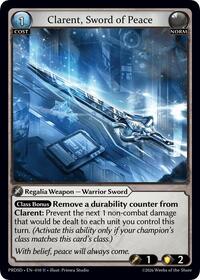 Clarent, Sword of Peace | .asphodel/paradise Starter Decks | Rare | Normal | #010