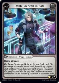 Dante, Aenean Initiate | .asphodel/paradise Starter Decks | Common | Normal | #004