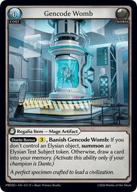 Gencode Womb | .asphodel/paradise Starter Decks | Rare | Normal | #011