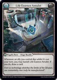 Life Essence Amulet | .asphodel/paradise Starter Decks | Common | Normal | #012