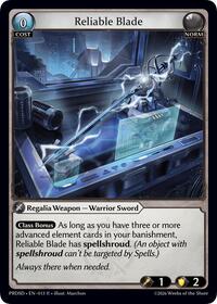Reliable Blade | .asphodel/paradise Starter Decks | Rare | Normal | #013