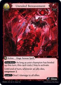 Unruled Bereavement | .asphodel/paradise Starter Decks | Rare | Normal | #061