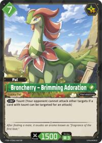 Broncherry - Brimming Adoration (TSR) | TD02: Dawn of Palpagos Green•Purple | Trial Deck Super Deck Rare | Unspecified | #ETD02-006TSR
