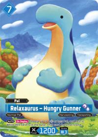 Relaxaurus - Hungry Gunner (OSR) | BP01: Dawn of Palpagos | Over Super Rare | Unspecified | #EBP01-026OSR