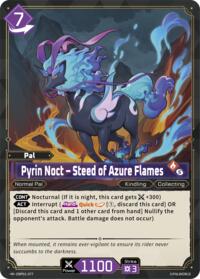 Pyrin Noct - Steed of Azure Flames | BP01: Dawn of Palpagos | Rare | Unspecified | #EBP01-077