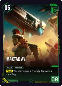 MaxTac AV | Embracing Power - Beta Starter Deck | Common | Unspecified | #B018