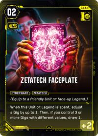 Zetatech Faceplate | The Heist - Beta Starter Deck | Uncommon | Unspecified | #B009