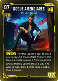 Rogue Amendiares - Preem Solo (Rare) | Welcome to Night City - Beta | Rare | Unspecified | #B040