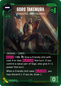 Goro Takemura - Vengeful Bodyguard (Rare) | Welcome to Night City - Beta | Rare | Unspecified | #B071