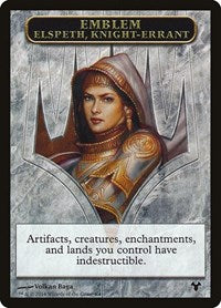 Emblem - Elspeth, Knight-Errant // Soldier Double-Sided Token 4 // 1 T