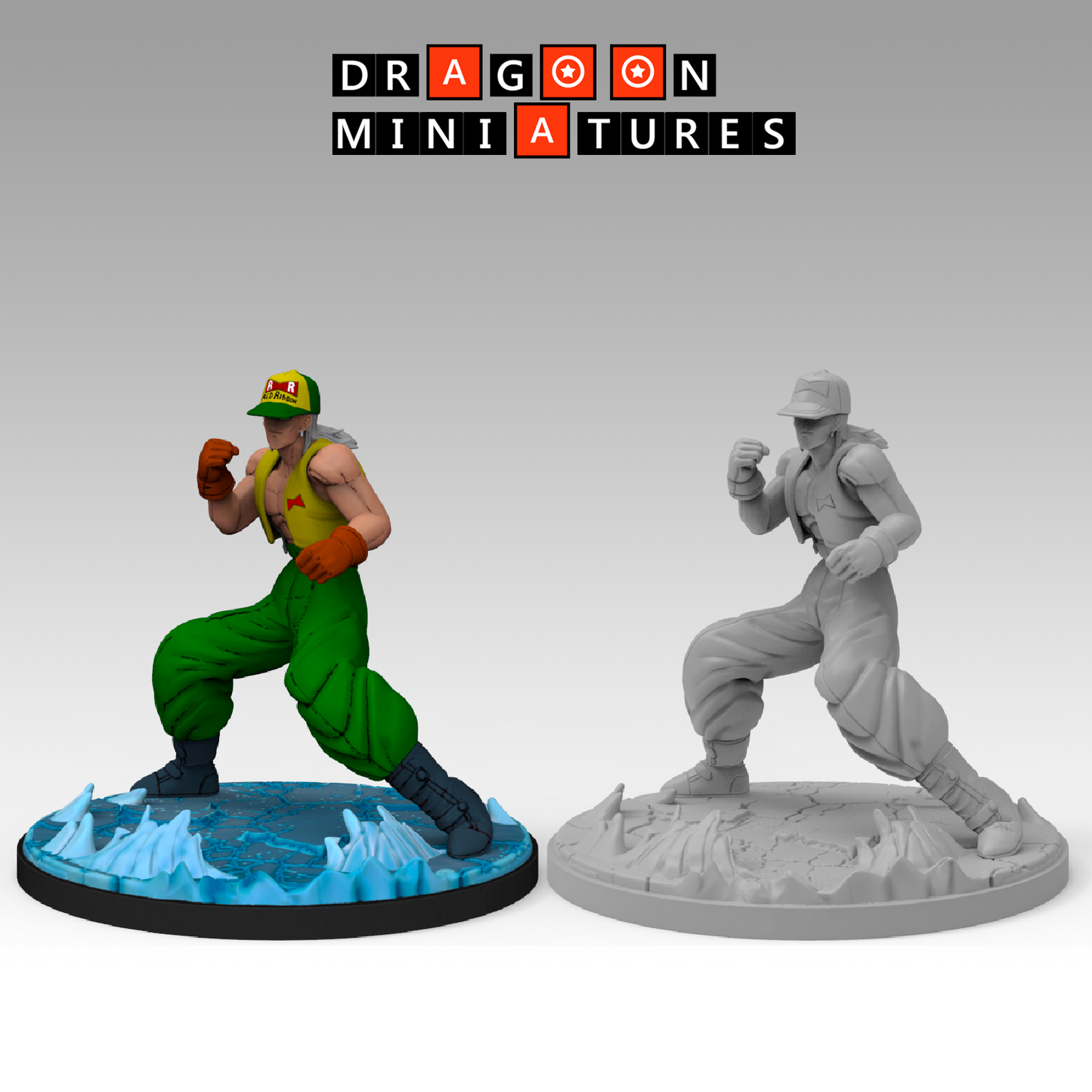 2023.07 Android Saga Part 3: Resin 3D Printed Miniatures Set - Android 13 Alter Pose, Android 13 Stand, Android 14, Android 15, Future Gohan, Future Gohan Super Saiyan, Super 13, Young Trunks - Dragoon Miniatures