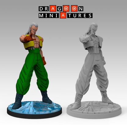 2023.07 Android Saga Part 3: Resin 3D Printed Miniatures Set - Android 13 Alter Pose, Android 13 Stand, Android 14, Android 15, Future Gohan, Future Gohan Super Saiyan, Super 13, Young Trunks - Dragoon Miniatures