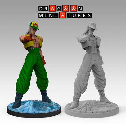 2023.07 Android Saga Part 3: Resin 3D Printed Miniatures Set - Android 13 Alter Pose, Android 13 Stand, Android 14, Android 15, Future Gohan, Future Gohan Super Saiyan, Super 13, Young Trunks - Dragoon Miniatures