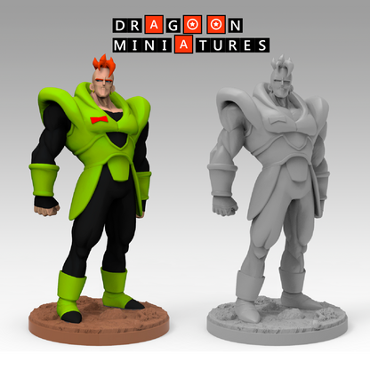 2023.06 Android Saga Begins: Resin 3D Printed Miniatures Set - Android 16, Android 16 B, Android 17, Android 18, Android 19, Android 19 B, Android 20, Android 20 B, Android 21, Vegeta SS, Yamcha - Dragoon Miniatures