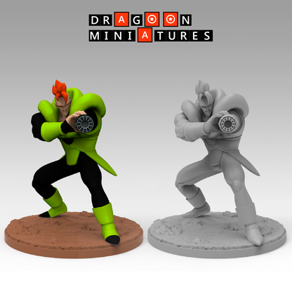 2023.06 Android Saga Begins: Resin 3D Printed Miniatures Set - Android 16, Android 16 B, Android 17, Android 18, Android 19, Android 19 B, Android 20, Android 20 B, Android 21, Vegeta SS, Yamcha - Dragoon Miniatures