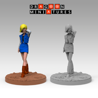 2023.06 Android Saga Begins: Resin 3D Printed Miniatures Set - Android 16, Android 16 B, Android 17, Android 18, Android 19, Android 19 B, Android 20, Android 20 B, Android 21, Vegeta SS, Yamcha - Dragoon Miniatures