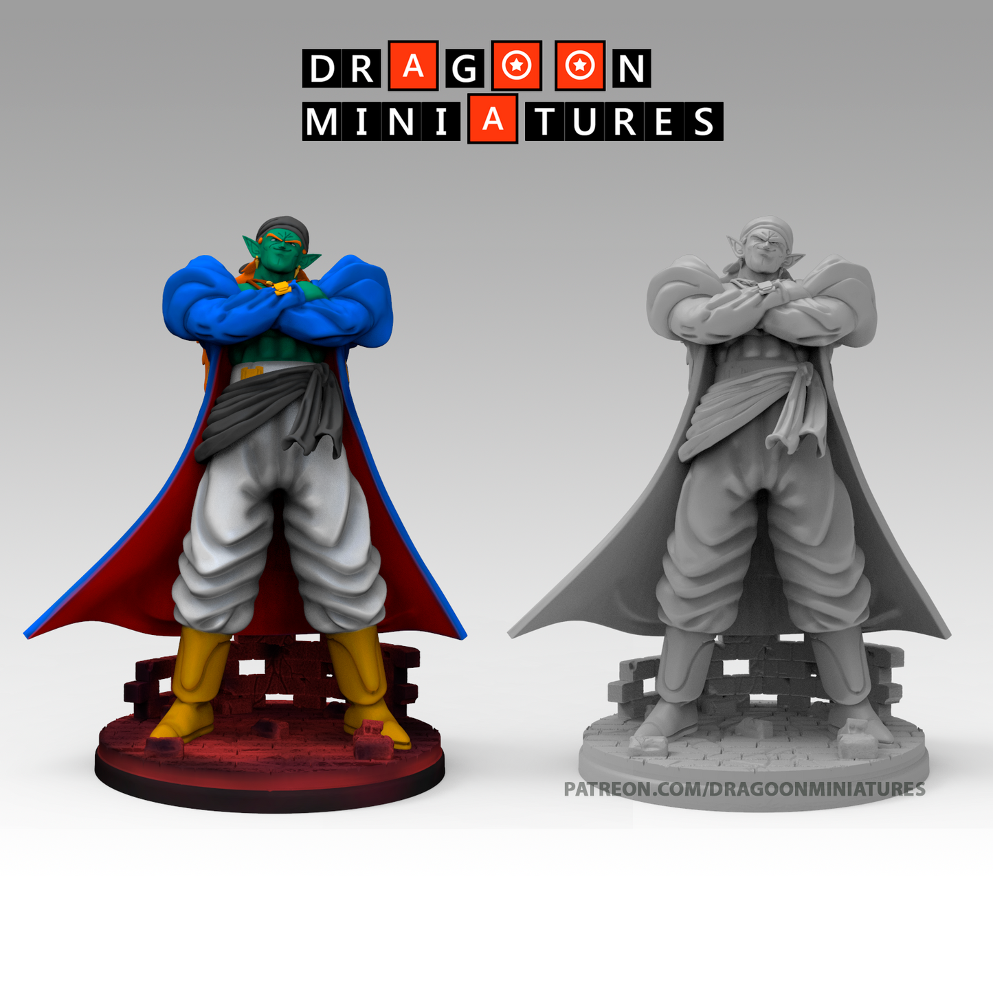 2023.11 Bojack's Movie: Resin 3D Printed Miniatures Set - Bases, Bidou, Bojack, Bujin, Gohan SSJ 1, Gohan SSJ 2, Gokua, Super Bojack, Super Gokua, Trunks, Zangya - Dragoon Miniatures